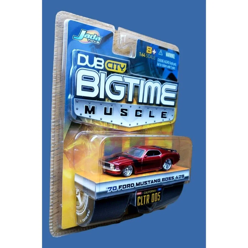 2004 Jada Toys '70 FORD MUSTANG BOSS 429 RED DUB CITY BigTime Muscle Car 1:64